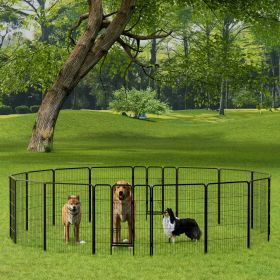 Dog Playpen, 40 Inch 16 Panels Puppy Playpen, Dog Exercise Pen for Large/Medium/Small Dogs, Foldable Dog Pen with Doors for RV, Camping, Yard Dog Playpen, 40 Inch 16 Panels Puppy Playpen, Dog Exercise Pen for Large/Medium/Small Dogs, Foldable Dog Pen with Doors for RV, Camping, Yard
